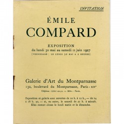 Émile Compard, galerie d'Art du Montparnasse, 1927