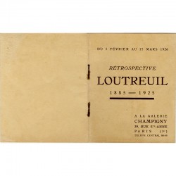 plaquette/catalogue de l'exposition rétrospective de Maurice Loutreuil, 1926