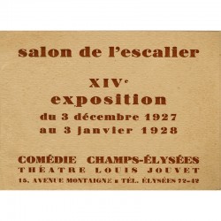 Carton du XIVe salon de l'escalier, du 3 décembre 1927 au 3 janvier 1928