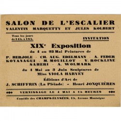 Carton du XIXe salon de l'escalier, du 4 au 23 mai, s.d.