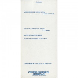 carton d'invitation "Photographies des années 20 et 30" de Man Ray, 1977