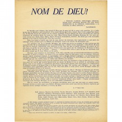 Robert Rius, tract "Nom de Dieu", 1er mai 1943