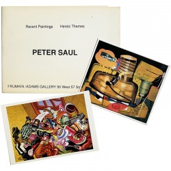 lot de 3 cartons d'invitation de Peter Saul, à la George Adams Gallery, à New York