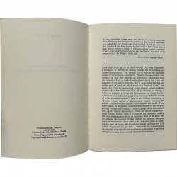 essai en anglais de l'artiste conceptuel Joseph Kosuth, publié en 1977