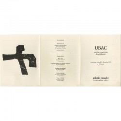 exposition de Raoul Ubac "ardoises, empreintes, livres illustrés" 1979