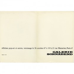 vernissage à la galerie Sonnabend, à Paris le 26 octobre 1967