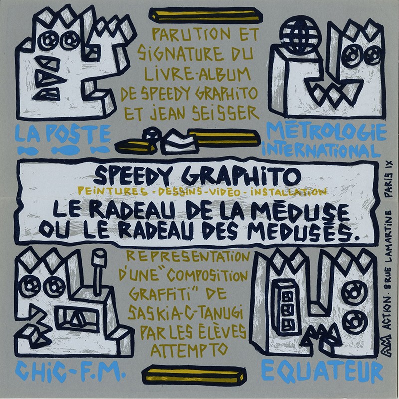 Speedy Graphito "Le Radeau de la méduse ou Le Radeau des médusés" 1986