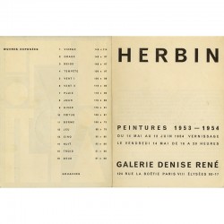 exposition d'Auguste Herbin, Galerie Denise René, Paris 1954