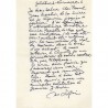 lettre manuscrite du sculpteur Morice Lipsi