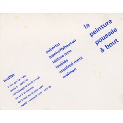 Isou, "La peinture poussée à bout", galerie Weiller, mai 1985