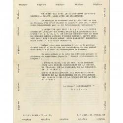 tract du Groupe RUpTure faisant suite au décès d'André Breton, 1966