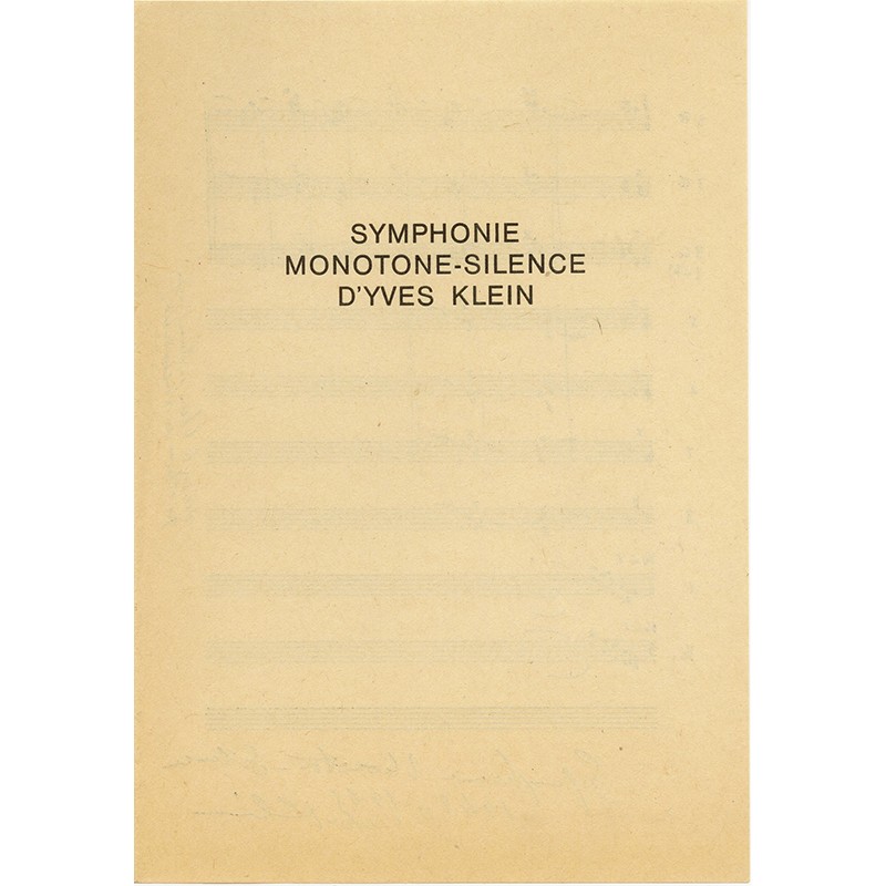 fac simile en miniature de la partition originale de la "Symphonie monoton-silence" d'Yves Klein