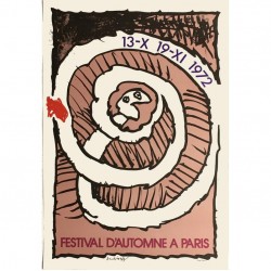 Affiche Pierre Alechinsky Festival d'automne (rose)