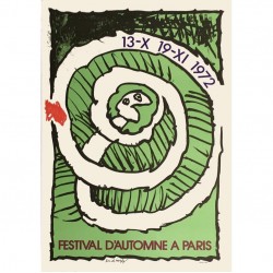 Affiche Pierre Alechinsky Festival d'automne (verte)