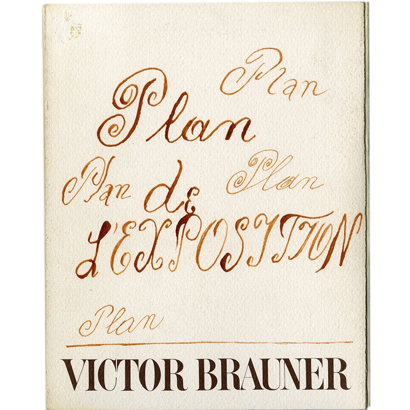 Victor Brauner, Plan de l'exposition", Galerie Iolas, 1966