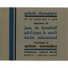 Brunhoff, Le Molt, Sabouraud, carton d'invitation, Galerie Champigny, 1926