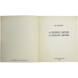 Mel Bochner, 11 extraits (1967-1970), Sonnabend, 1971