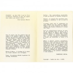 texte de Fabienne Deval sur le groupe Panique et Co, Kerchache, 1972