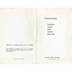 exposition "Tensions", galerie René Drouin, à Paris, du 6 juillet au début octobre 1956