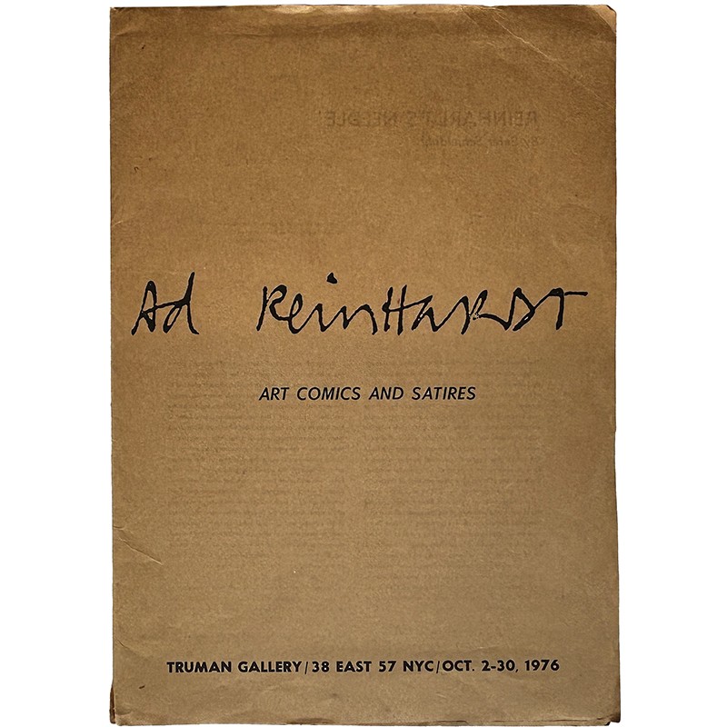 Ad Reinhardt, Art Comics and Satires, 1976