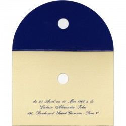 carton d'invitation pour l'exposition de Lucio Fontana à la galerie Alexandre Iolas, à Paris, du 23 avril au 11 mai 1968