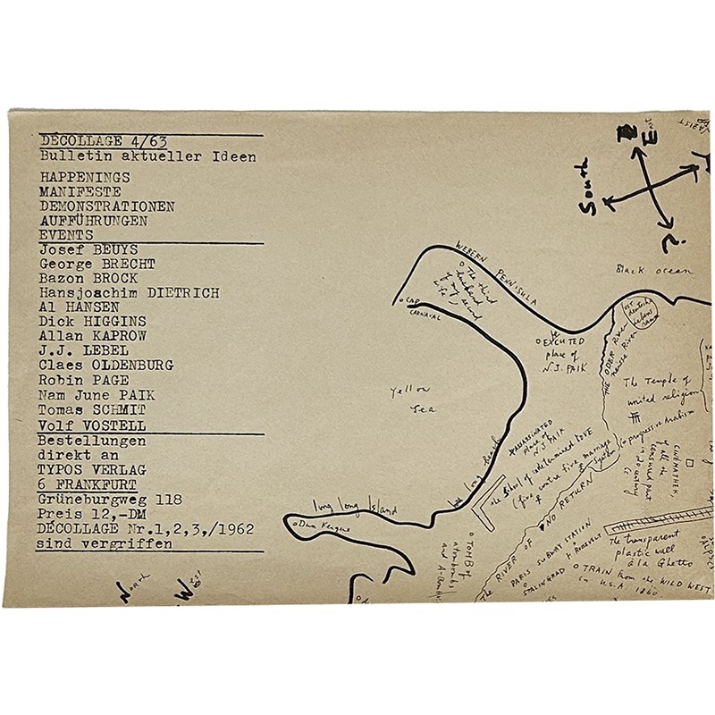 Nam June Paik pour "Décollage 4, Bulletin aktuelle ideen", Volf Vostell, 1963