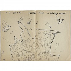 Nam June Paik, Fluxus Island in décollage ocean, 1963