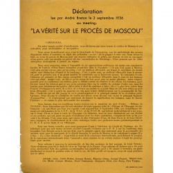 André Breton, La vérité sur le procès de Moscou, 1936