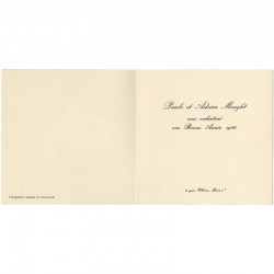 Carte de vœux pour l’année 1986 de Paule et Adrien Maeght illustrée d'une lithographie originale de Gérard Gasiorowski