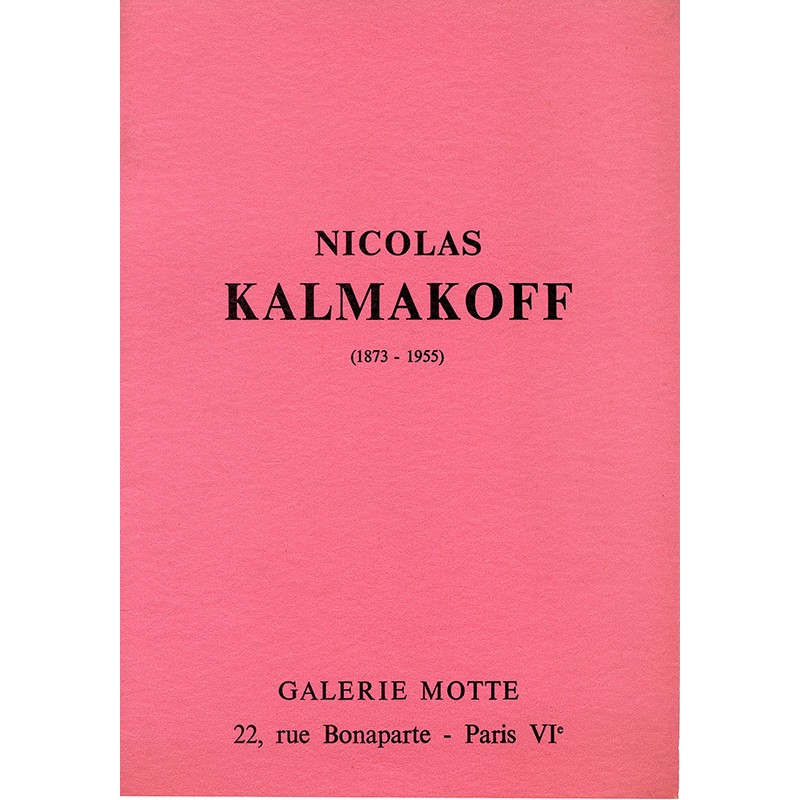 Nicolas Kalmakoff, galerie Motte, 1964