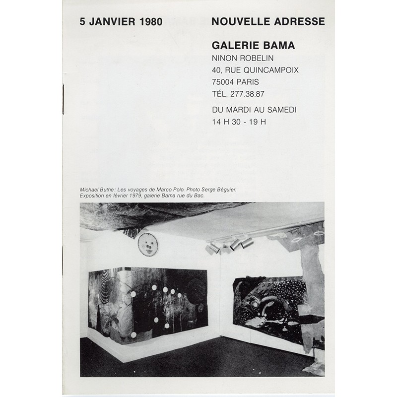 galerie Bama, Ninon Robelin, expositions 1970-1980 galerie Bama, Ninon Robelin, expositions 1970-1980