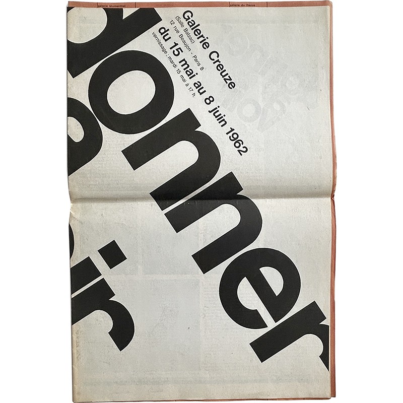galerie Creuse "Donner à voir" n°1, 1962 galerie Creuse "Donner à voir" n°1, 1962