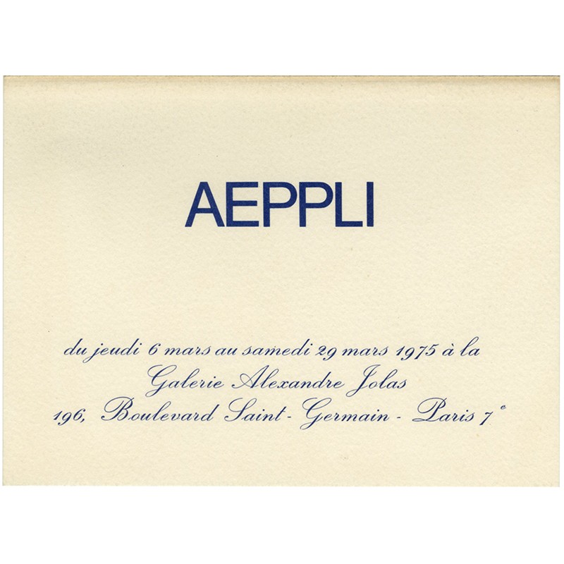 Eva Aeppli, galerie Alexandre Iolas, 1975