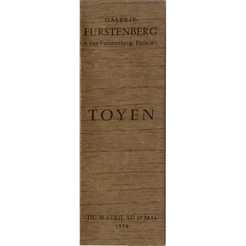 Toyen, galerie Furstenberg, Paris, du 30 avril au 17 mai 1958