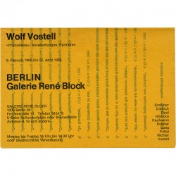Wolf Vostell "Phanomene", galerie René Block, Berlin, 1965