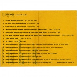 carton d'invitation à l'exposition de Wolf Vostell "Phanomene", à la galerie René Block, à Berlin, du 3 février au 27 avril 1965