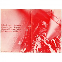 carton d'invitation de l'exposition de Richard Long à la galerie Yvon Lambert, 1969