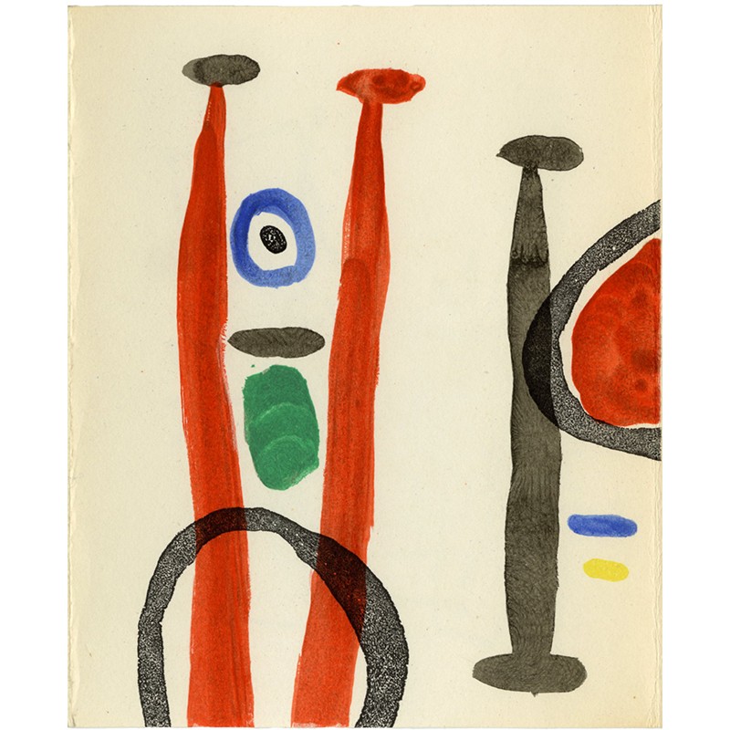 leporello en lithographie de Joan Miró, présentation des albums "Femmes" et "Haï-Ku", galerie Maeght, 1967 leporello en lithographie de Joan Miró, présentation des albums "Femmes" et "Haï-Ku", galerie Maeght, 1967