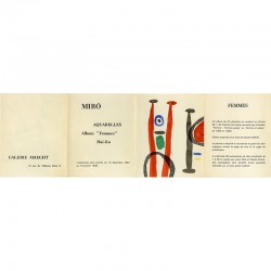 invitation à l'exposition des aquarelles de Joan Miró, à la galerie Maeght, à Paris,  du 15 décembre 1967 au 19 janvier 1968