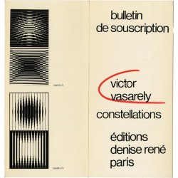 bulletin de souscription de la galerie Denise René pour l'album "Constellations", en 1967 bulletin de souscription de la galerie Denise René pour l'album "Constellations", en 1967