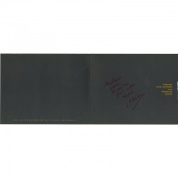 carte dessinée spécialement par Vasarely pour les vœux de la revue l'Express, signée par Jean-François Kahn, s.d. carte dessinée spécialement par Vasarely pour les vœux de la revue l'Express, signée par Jean-François Kahn, s.d.