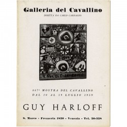 invitation à l'exposition de Guy Harloff, à la Galleria del Cavallino, du 10 au 19 juillet 1959 invitation à l'exposition de Guy Harloff, à la Galleria del Cavallino, du 10 au 19 juillet 1959