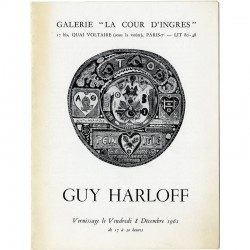 invitation au vernissage de l'exposition de Guy Harloff, à la Galerie La Cour d'Ingres (Paris), le 8 décembre 1961 invitation au vernissage de l'exposition de Guy Harloff, à la Galerie La Cour d'Ingres (Paris), le 8 décembre 1961