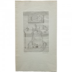 eau-forte originale de Jorge Camacho, Mathias Fils, 1969