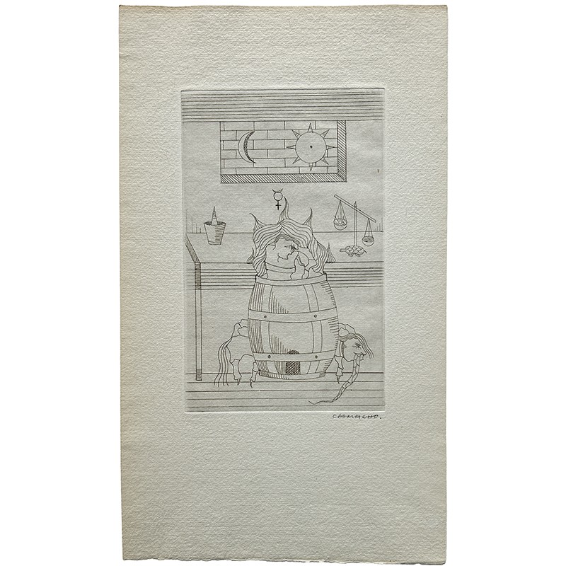 eau-forte originale de Jorge Camacho, Mathias Fils, 1969 eau-forte originale de Jorge Camacho, Mathias Fils, 1969