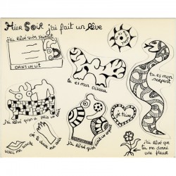 Saint Phalle, ancienne carte postale éditée par la galerie Alexandre Iolas, s.d.