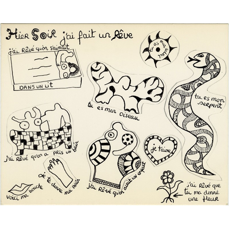 Saint Phalle, ancienne carte postale éditée par la galerie Alexandre Iolas, s.d.