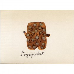 Carton d'invitation à l'exposition de Victor Brauner "L'Orgospoutnik" à la galerie Alexandre Iolas, 1966, à Paris