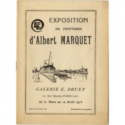 exposition de peintures d'Albert Marquet, galerie Druet, Paris, du 31 mars au 12 avril 1913