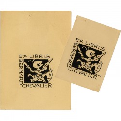 ex libris dessiné par Henri Monier pour Bernard chevalier